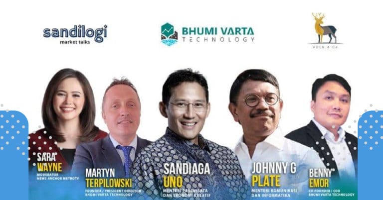 web webinar Sandilogi, sandiaga uno, johnny g plate