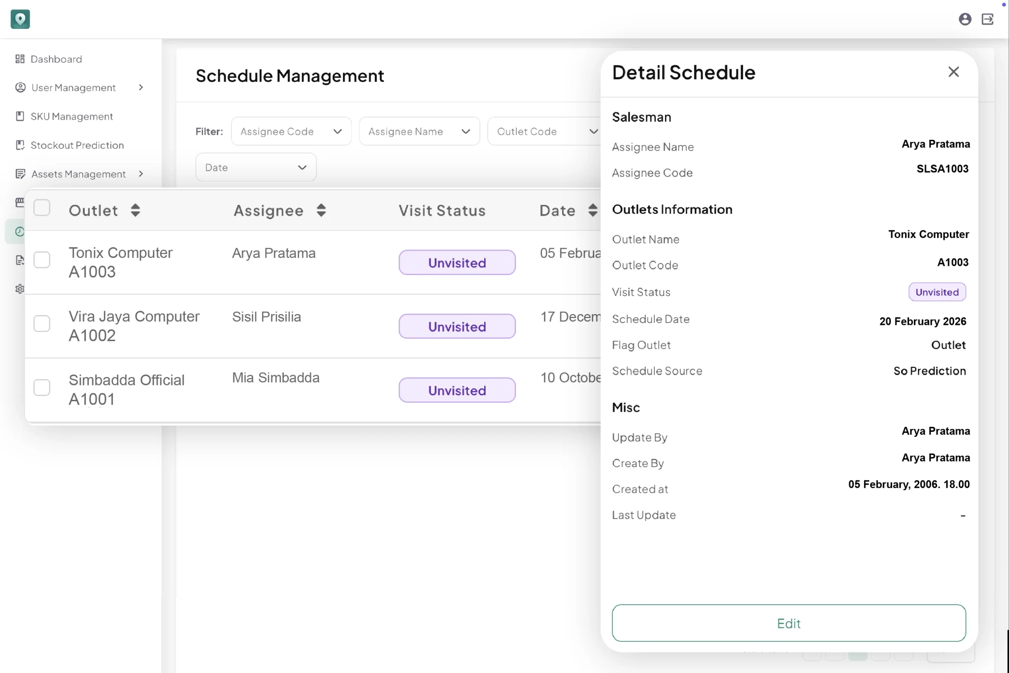 Schedule Management